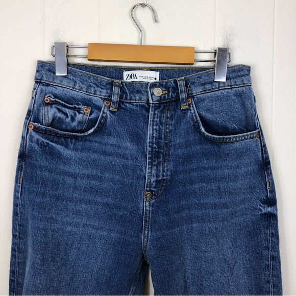 Zara The HW Kick Straight Leg Jeans Sz 8 - Picture 3 of 7